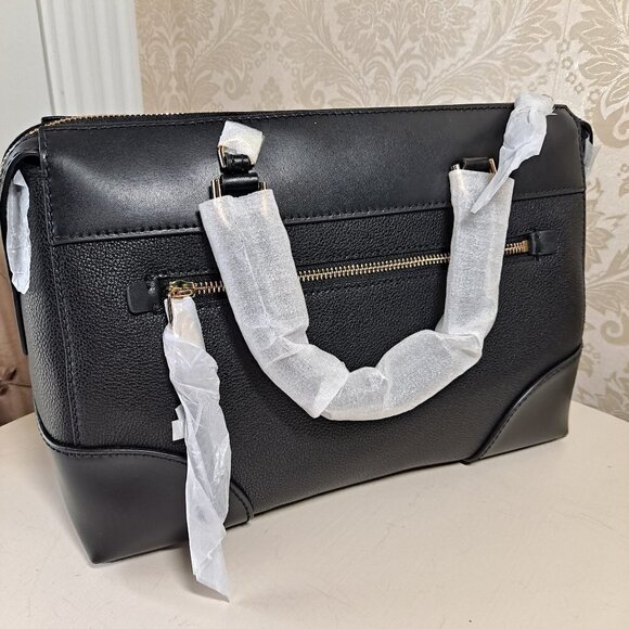 MICHAEL Michael Kors Maya Black Pebbled/Smooth Leather Satchel NWT - Picture 5 of 13